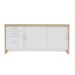 Conjunto Mesa Executiva e Balcão Watford Carvalho Branco