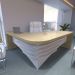 Conjunto Mesa Executiva e Balcão Wycombe Carvalho Branco