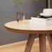 Conjunto Mesa Lateral Sofá Sala Pés Palito Off White Freijó