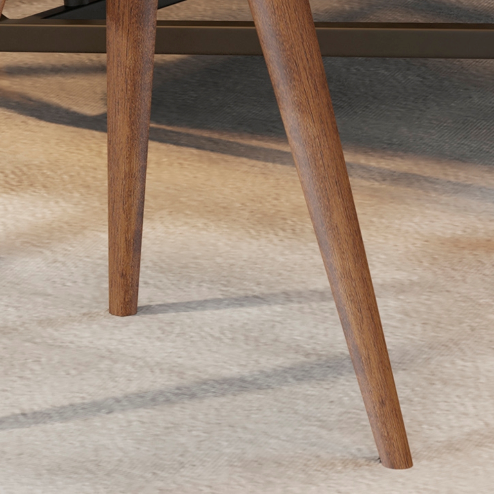 Conjunto Mesa Lateral Sofá Sala Pés Palito Off White Freijó