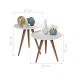 Conjunto Mesa Lateral e Apoio Lisy Branco