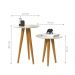Conjunto Mesa de Apoio e Lateral Sydney Off White