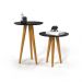 Conjunto Mesa de Apoio e Lateral Sydney Preto