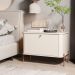 Conjunto Mesa de Cabeceira Albania Off White Bronze
