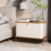 Conjunto Mesa de Cabeceira Albania Off White Nature Bronze