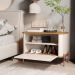 Conjunto Mesa de Cabeceira Albania Off White Nature Bronze