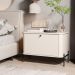Conjunto Mesa de Cabeceira Albania Off White Preto
