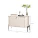 Conjunto Mesa de Cabeceira Albania Off White Preto