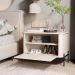 Conjunto Mesa de Cabeceira Albania Off White Preto