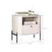Conjunto Mesa de Cabeceira Malta Off White Preto