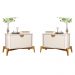 Conjunto Mesa de Cabeceira San Marino Off White