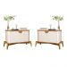 Conjunto Mesa de Cabeceira San Marino Off White Nature