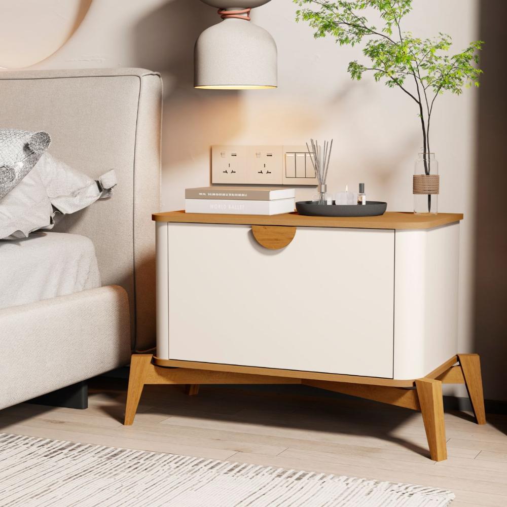 Conjunto Mesa de Cabeceira San Marino Off White Nature