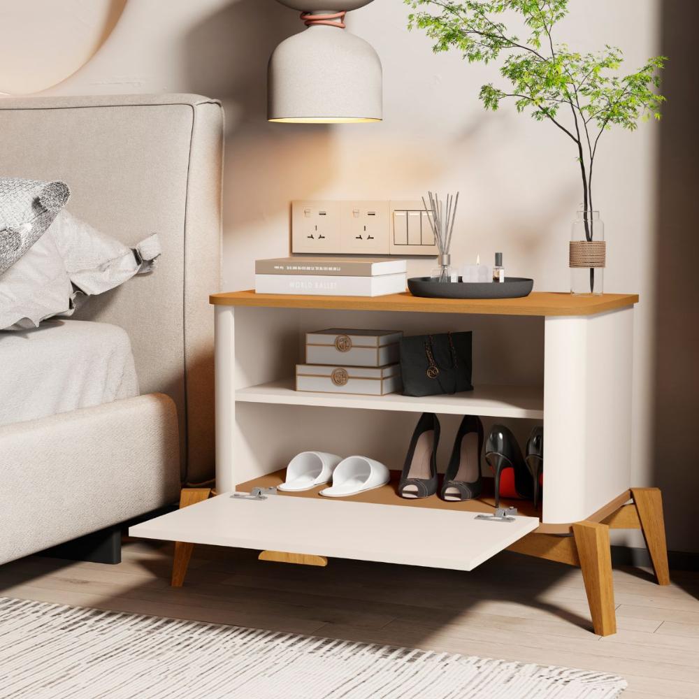 Conjunto Mesa de Cabeceira San Marino Off White Nature