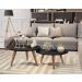 Conjunto Mesa de Centro Evie Preto Fosco
