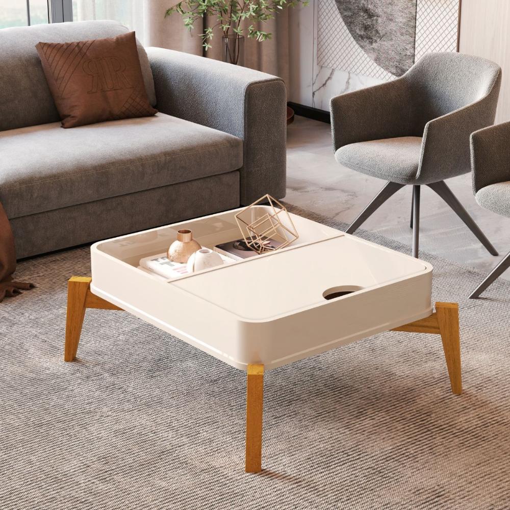 Conjunto Mesa de Centro e Buffet Rogers Off White