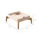Conjunto Mesa de Centro e Buffet Rogers Off White