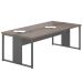 Conjunto Mesa e Cadeiras Para Escritório Hanói Freijó Preto