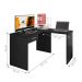 Conjunto Mesa em L e Livreiro Katharine Preto Trama