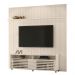 Conjunto Painel e Estante Thundertop Calacata Off White