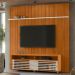 Conjunto Painel e Estante Thundertop Cinamomo Off White