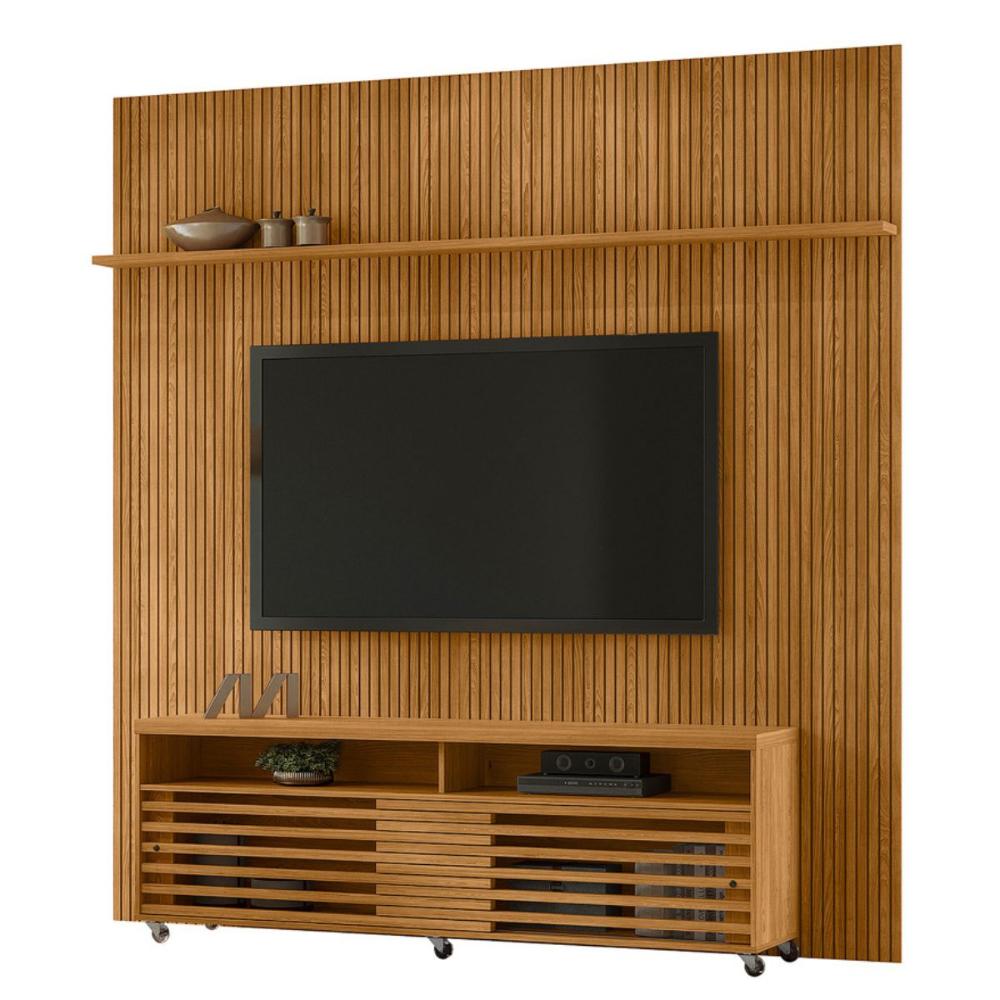 Conjunto Painel e Estante Thundertop Cumaru 
