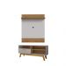 Conjunto Painel e Rack Aurora Cinamomo Off White