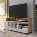 Conjunto Painel e Rack Bolonha Cinamomo Off White