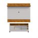 Conjunto Painel e Rack Bolonha Naturalle Off White