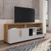 Conjunto Painel e Rack Boston Cinamomo Off White