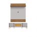 Conjunto Painel e Rack Cancun Naturalle Off White
