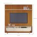 Conjunto Painel e Rack Coimbra Cinamomo Off White