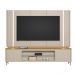 Conjunto Painel e Rack Copenhague Tauari Off White