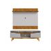 Conjunto Painel e Rack Dublin Naturalle Off White