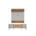 Conjunto Painel e Rack Elizabete Cinamomo Off White