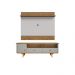 Conjunto Painel e Rack Evans Naturalle Off White