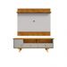 Conjunto Painel e Rack Evans Naturalle Off White