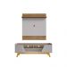 Conjunto Painel e Rack Gardênia Cinamomo Off White
