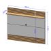 Conjunto Painel e Rack Grécia Naturalle Off White