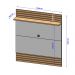 Conjunto Painel e Rack Jussara Naturalle Off White