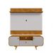 Conjunto Painel e Rack Madri Naturalle Off White