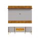 Conjunto Painel e Rack Melbourne Naturalle Off White