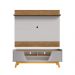 Conjunto Painel e Rack Milan Cinamomo Off White