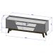 Conjunto Painel e Rack Milan Cinamomo Off White