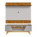 Conjunto Painel e Rack Milan Naturalle Off White