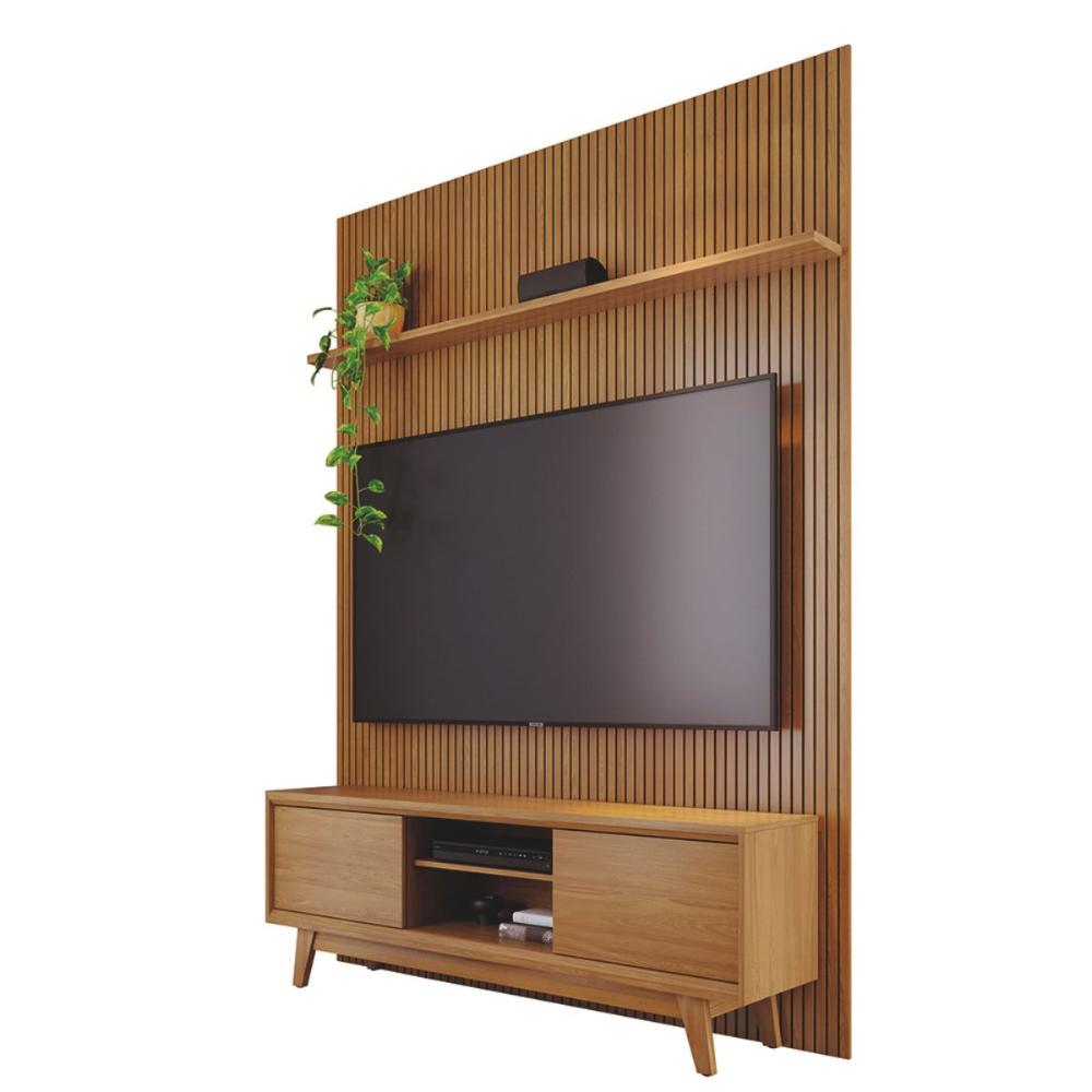 Conjunto Painel e Rack Moonshadow Cumaru