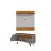 Conjunto Painel e Rack Osaka Naturalle Off White