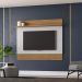 Conjunto Painel e Rack Paris Cinamomo Off White