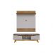 Conjunto Painel e Rack Pindorama Cinamomo Off White