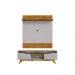 Conjunto Painel e Rack Pindorama Naturalle Off White